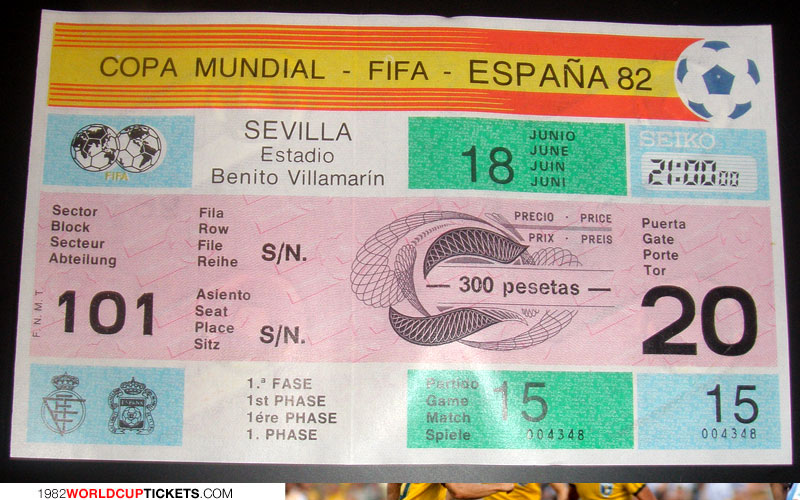 game  1982 World Cup Tickets