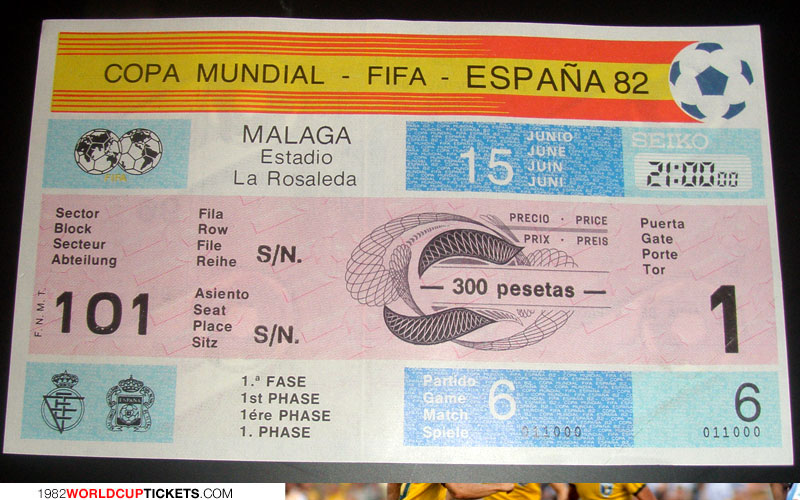 game  1982 World Cup Tickets